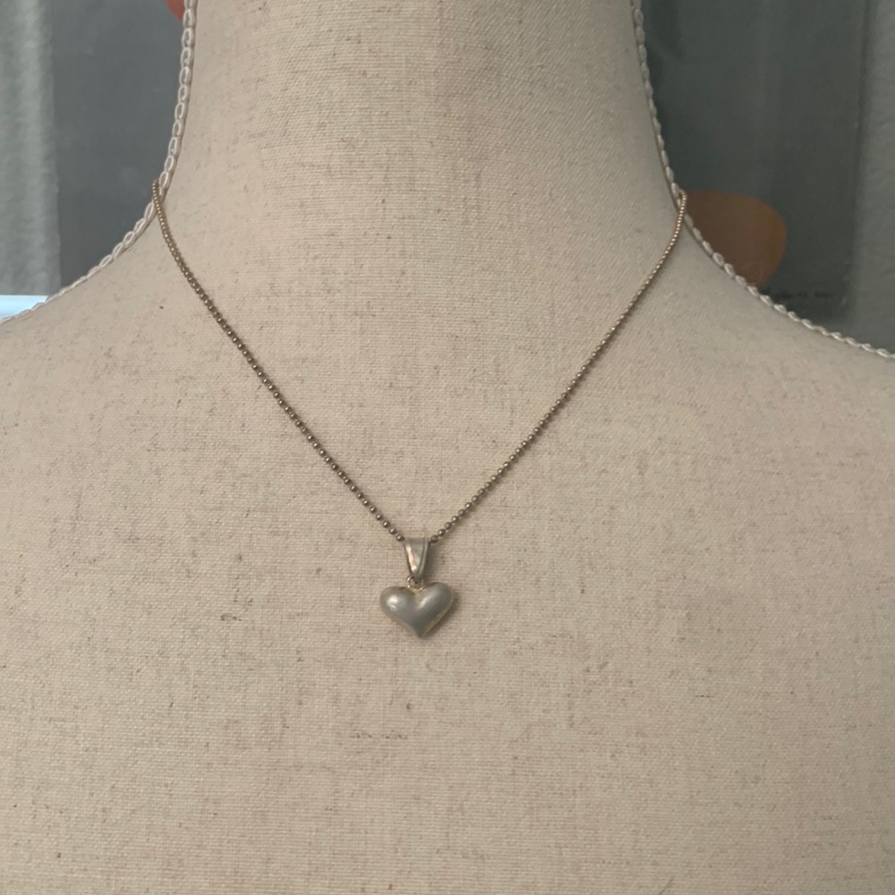 silver heart necklace